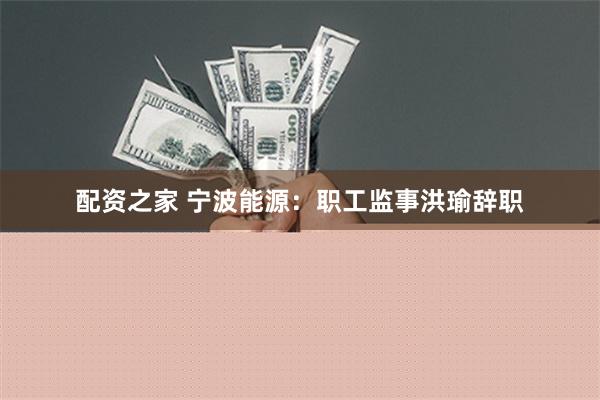 配资之家 宁波能源：职工监事洪瑜辞职