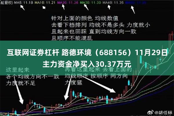 互联网证劵杠杆 路德环境（688156）11月29日主力资金净买入30.37万元