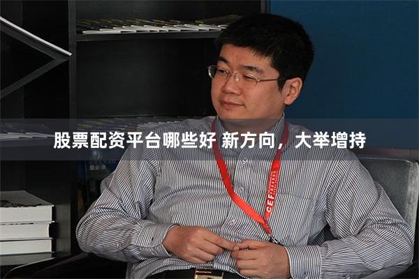 股票配资平台哪些好 新方向，大举增持